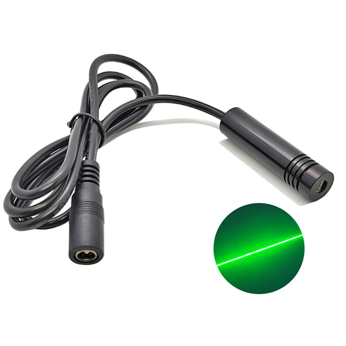 520nm 35mW Green Line Laser Diode Module Focus Adjustable 12V 24V Φ12x50mm